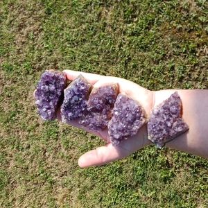 Lot of 5 Amethyst Crystal Chunks